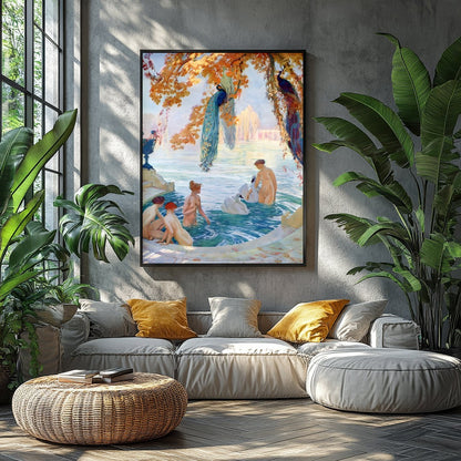 Immerse yourself in the serene beauty of this exquisite artwork, capturing a moment of tranquility for Balcony