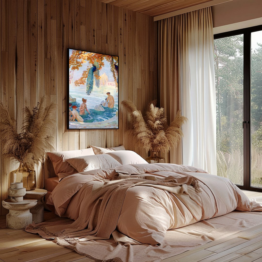 Immerse yourself in the serene beauty of this exquisite artwork, capturing a moment of tranquility for Bedroom