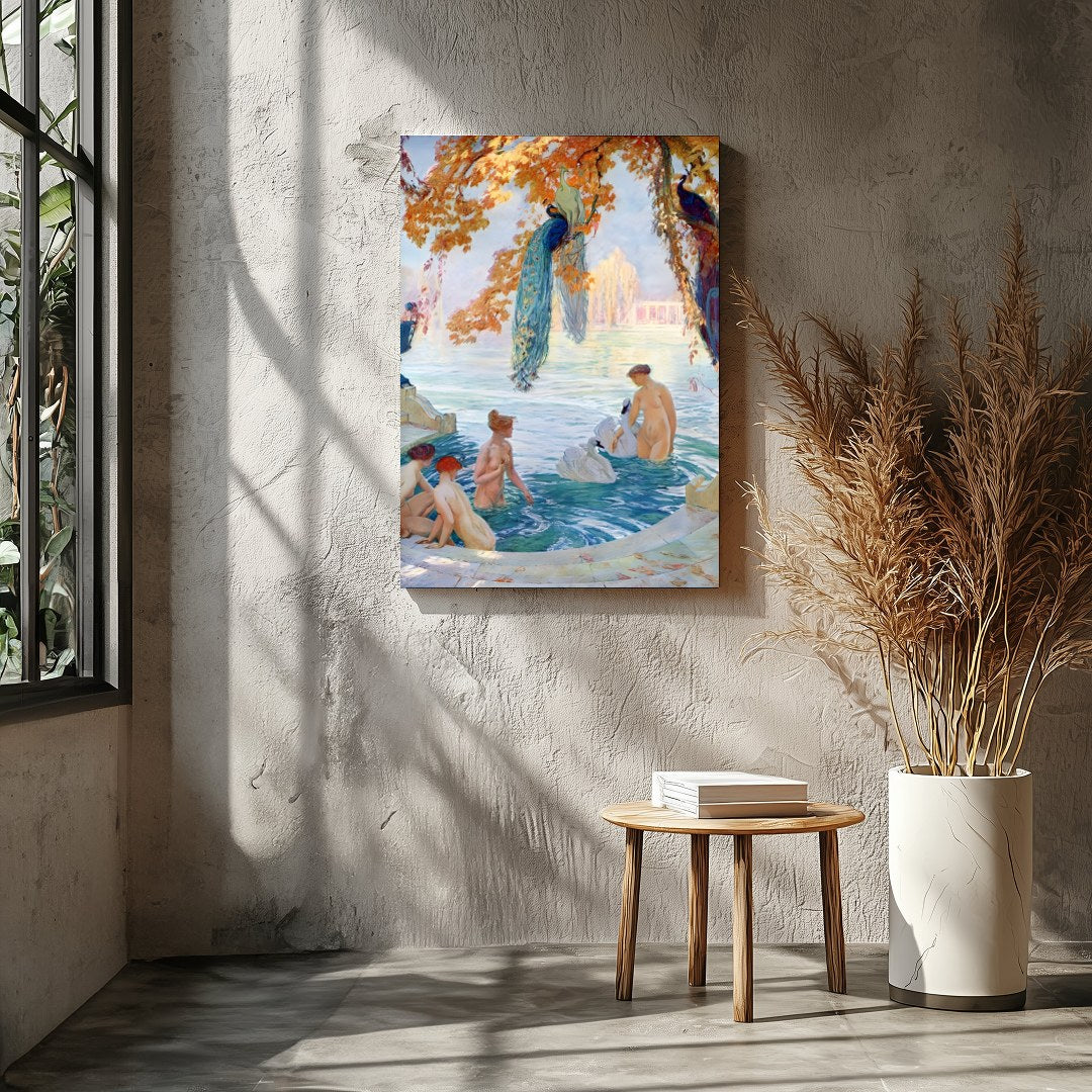 Immerse yourself in the serene beauty of this exquisite artwork, capturing a moment of tranquility for Entrance