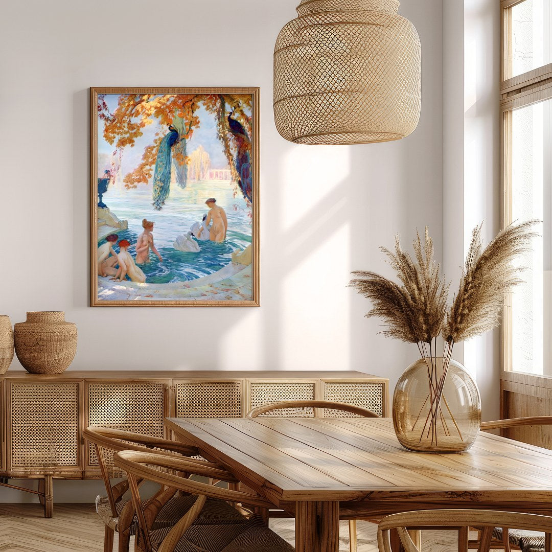 Immerse yourself in the serene beauty of this exquisite artwork, capturing a moment of tranquility for Extra Kitchen