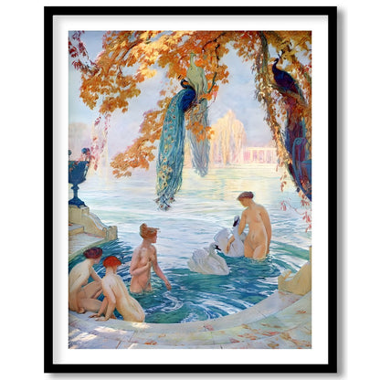 Immerse yourself in the serene beauty of this exquisite artwork, capturing a moment of tranquility for hallway