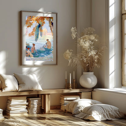 Immerse yourself in the serene beauty of this exquisite artwork, capturing a moment of tranquility for retreat