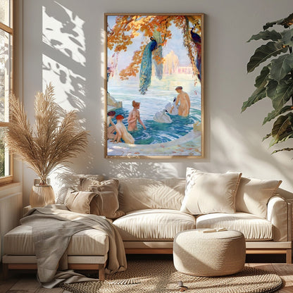 Immerse yourself in the serene beauty of this exquisite artwork, capturing a moment of tranquility for Sitting Area