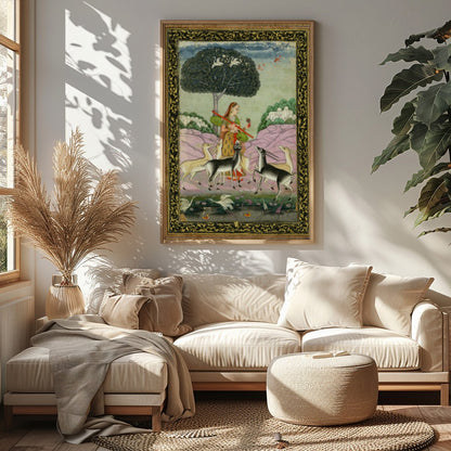 Immerse yourself in the timeless beauty of this exquisite piece, showcasing a serene scene of for Sitting Area