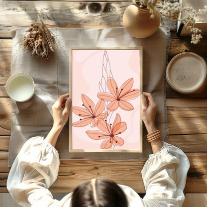 Infuse your space with the gentle allure of 'Serenade of Peach Blossoms.' This enchanting piece for Kitchen
