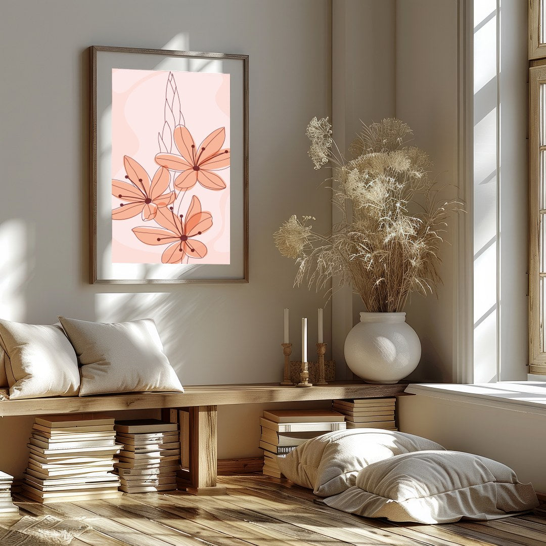 Infuse your space with the gentle allure of 'Serenade of Peach Blossoms.' This enchanting piece for studio