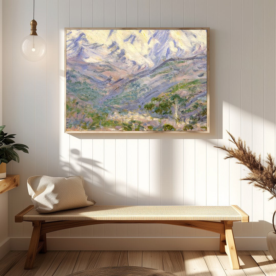 Capture the serene majesty of mountain ranges with this timeless landscape artwork. The piece for Hallway
