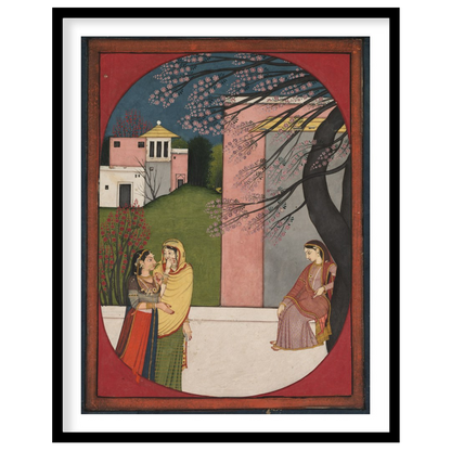 Immerse yourself in the timeless elegance of 'Serenade Under the Blossoms,' a captivating piece for nook
