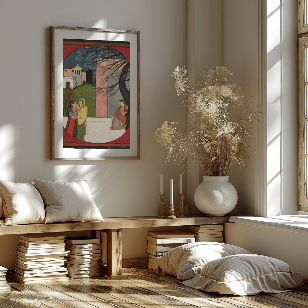 Immerse yourself in the timeless elegance of 'Serenade Under the Blossoms,' a captivating piece for residence