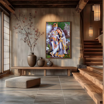 Immerse yourself in the tranquility of this artwork, capturing the essence of divine love under the for Hall
