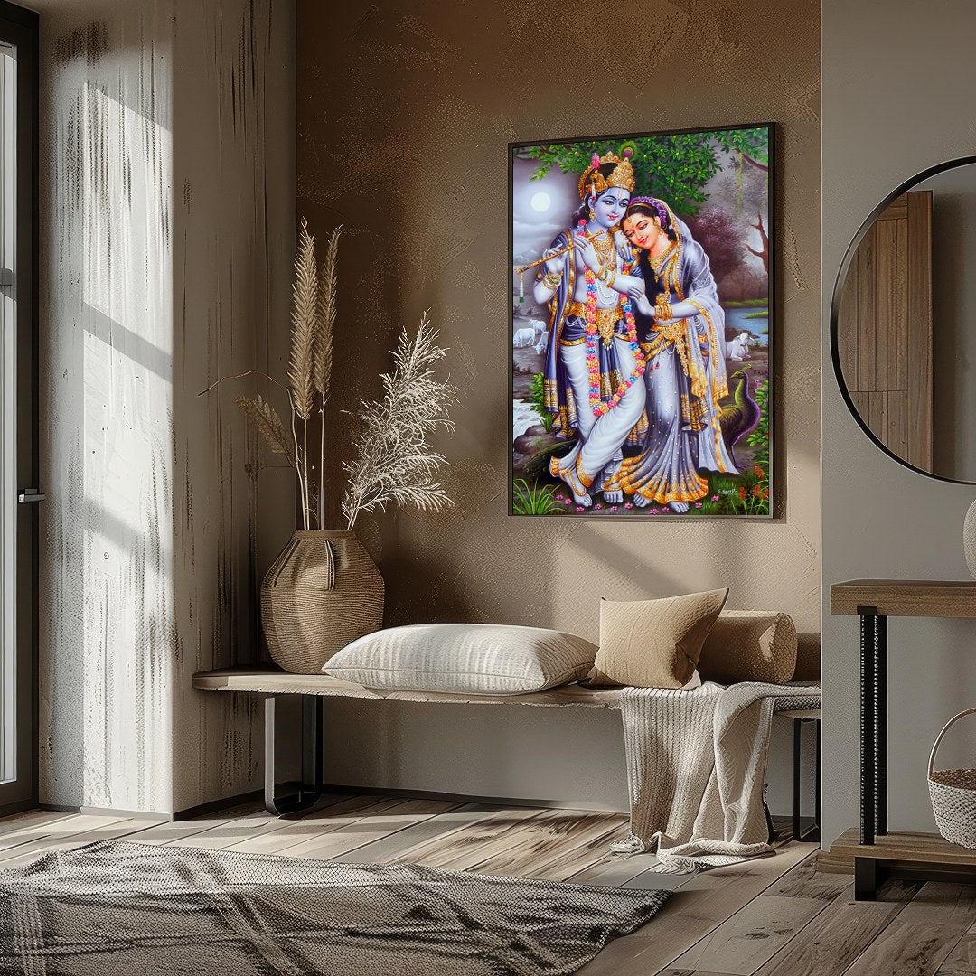 Immerse yourself in the tranquility of this artwork, capturing the essence of divine love under the for sweet-home