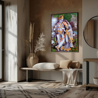Immerse yourself in the tranquility of this artwork, capturing the essence of divine love under the for sweet-home