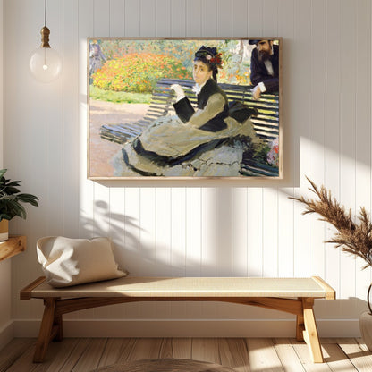 Immerse yourself in the tranquility of a serene garden scene, where delicate brushstrokes capture a for Hallway