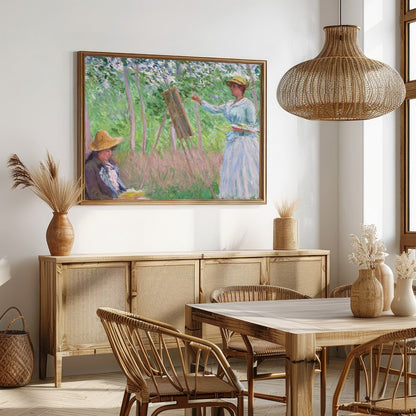 Immerse yourself in a tranquil scene with this stunning Impressionist artwork capturing a moment of for Dining