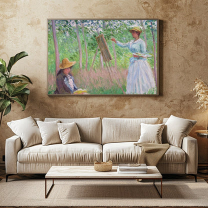 Immerse yourself in a tranquil scene with this stunning Impressionist artwork capturing a moment of for Family Room