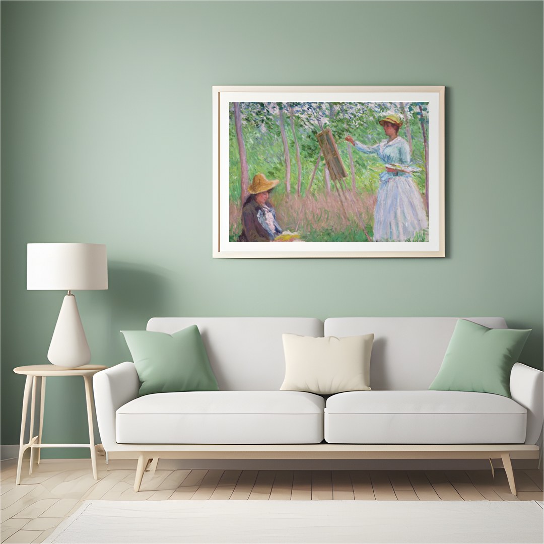 Immerse yourself in a tranquil scene with this stunning Impressionist artwork capturing a moment of for Hall