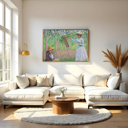Immerse yourself in a tranquil scene with this stunning Impressionist artwork capturing a moment of for Living Room