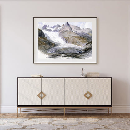 Capture the tranquility of the majestic mountains with this breathtaking watercolor painting. The for Foyer