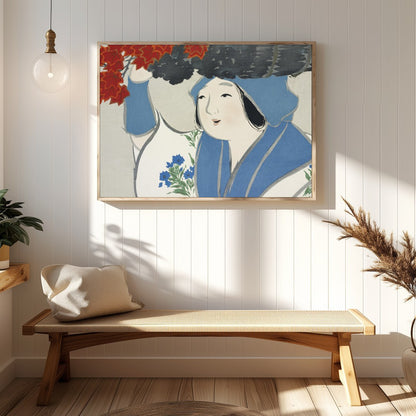 This enchanting artwork captures the gentle grace of a figure amidst an autumn backdrop. The for Hallway