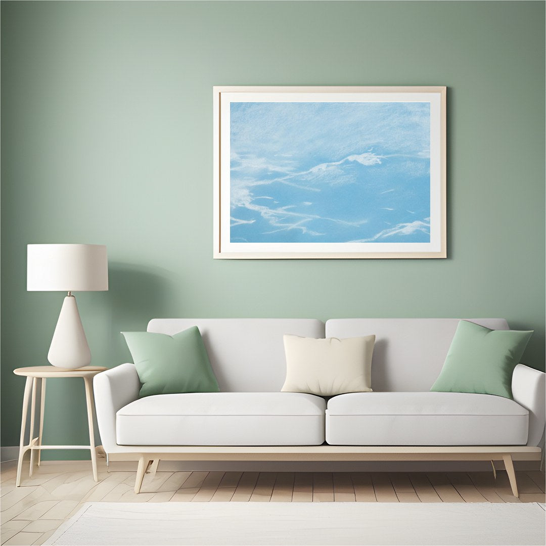 Immerse yourself in tranquility with this stunning depiction of serene blue skies. The ethereal for Hall