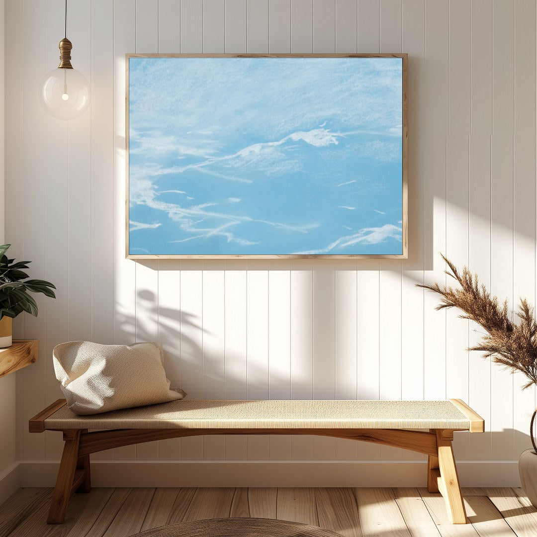 Immerse yourself in tranquility with this stunning depiction of serene blue skies. The ethereal for Hallway