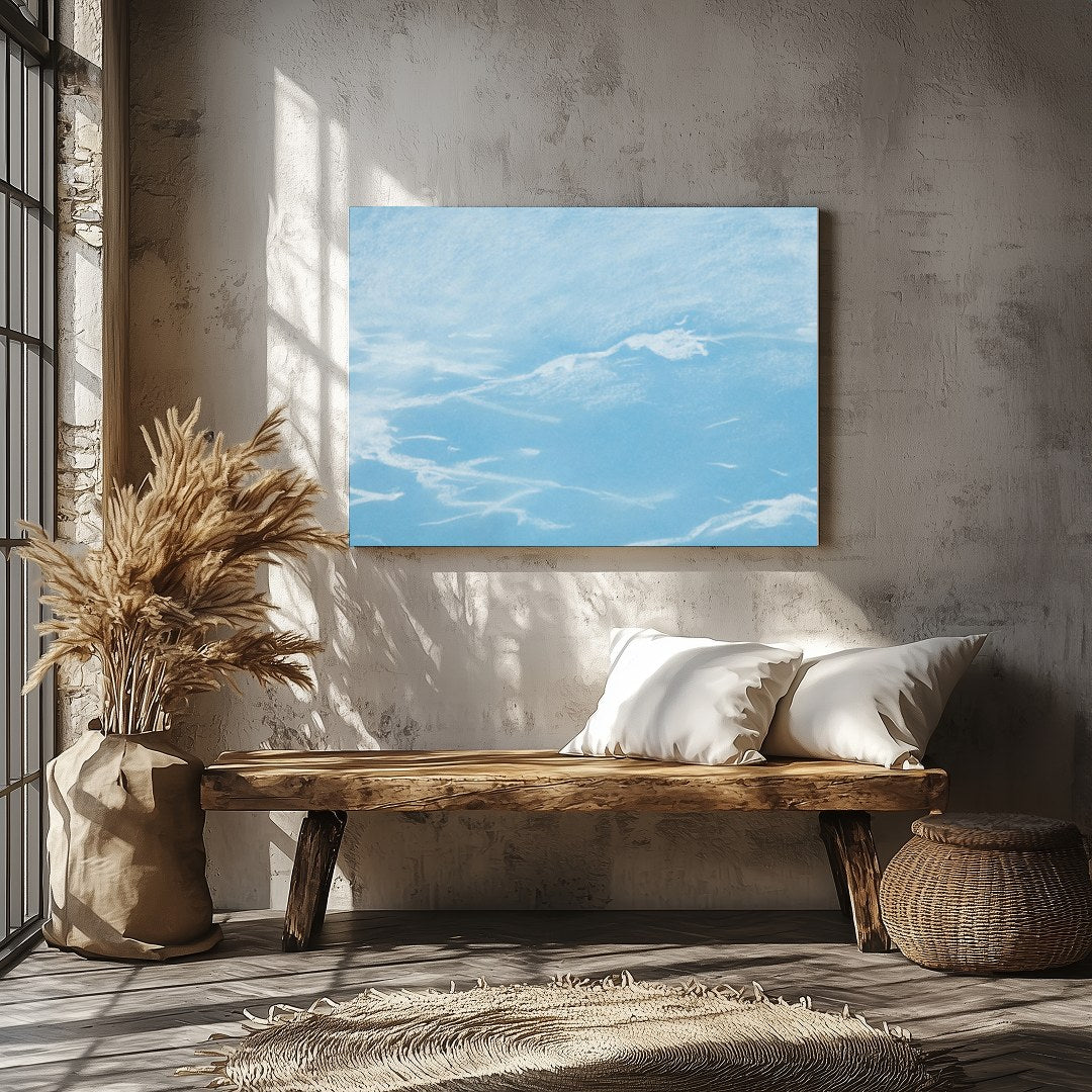 Immerse yourself in tranquility with this stunning depiction of serene blue skies. The ethereal for Veranda
