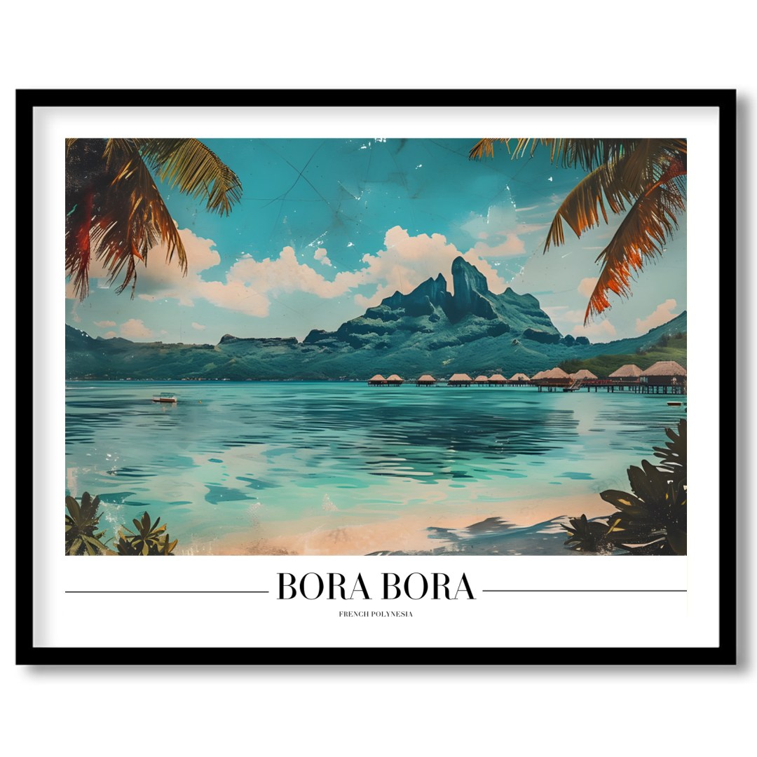 Capture the tranquil beauty of Bora Bora with this stunning artwork. The piece features a serene for loft