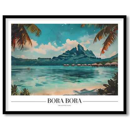 Capture the tranquil beauty of Bora Bora with this stunning artwork. The piece features a serene for loft