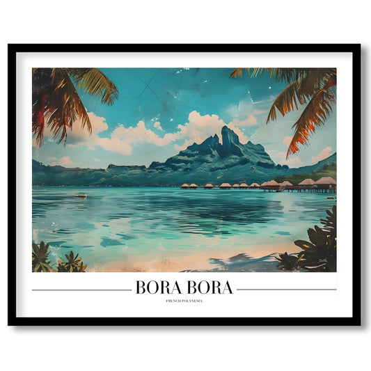 Capture the tranquil beauty of Bora Bora with this stunning artwork. The piece features a serene for loft