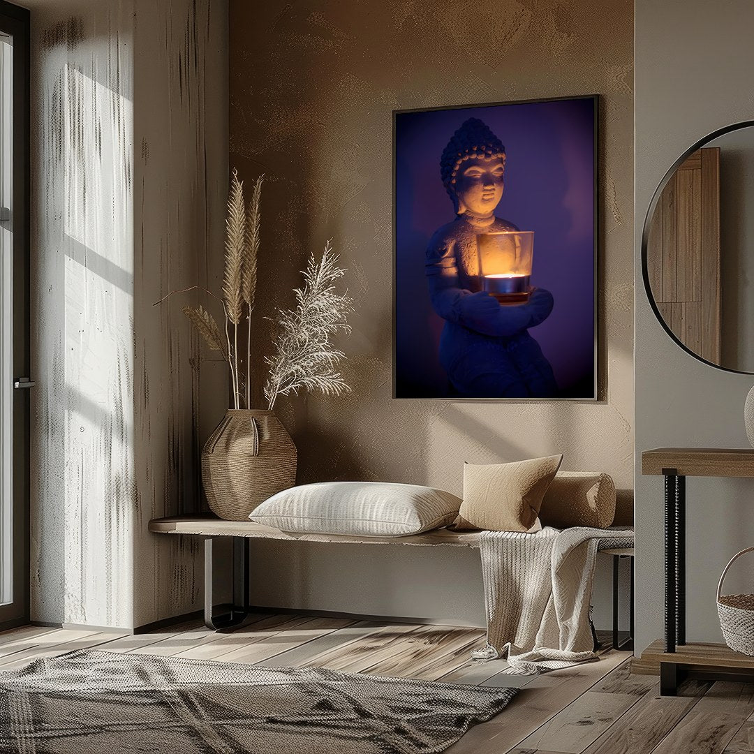 Illuminate your space with the calming presence of this beautifully crafted Buddha sculpture for abode