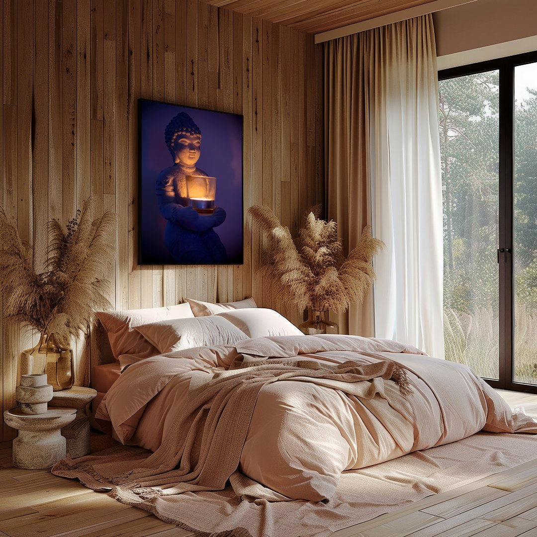 Illuminate your space with the calming presence of this beautifully crafted Buddha sculpture for Bedroom