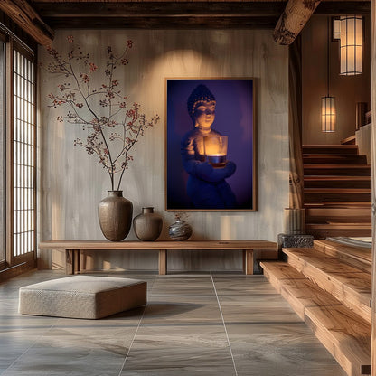 Illuminate your space with the calming presence of this beautifully crafted Buddha sculpture for Hall