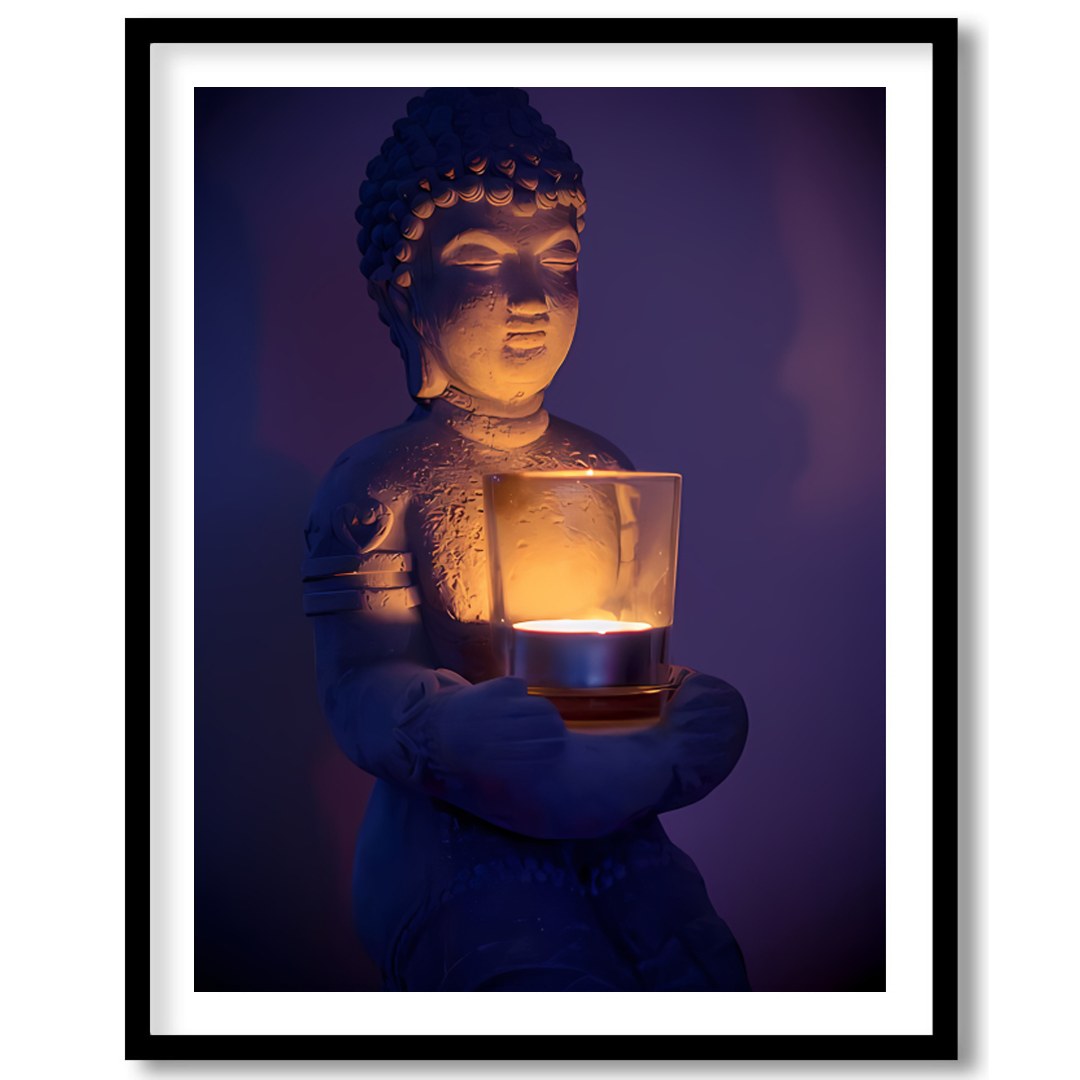 Illuminate your space with the calming presence of this beautifully crafted Buddha sculpture for loft