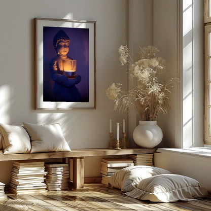 Illuminate your space with the calming presence of this beautifully crafted Buddha sculpture for space