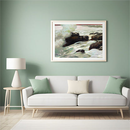 Capture the raw beauty and serene energy of the ocean with this captivating piece. The meticulous for Hall