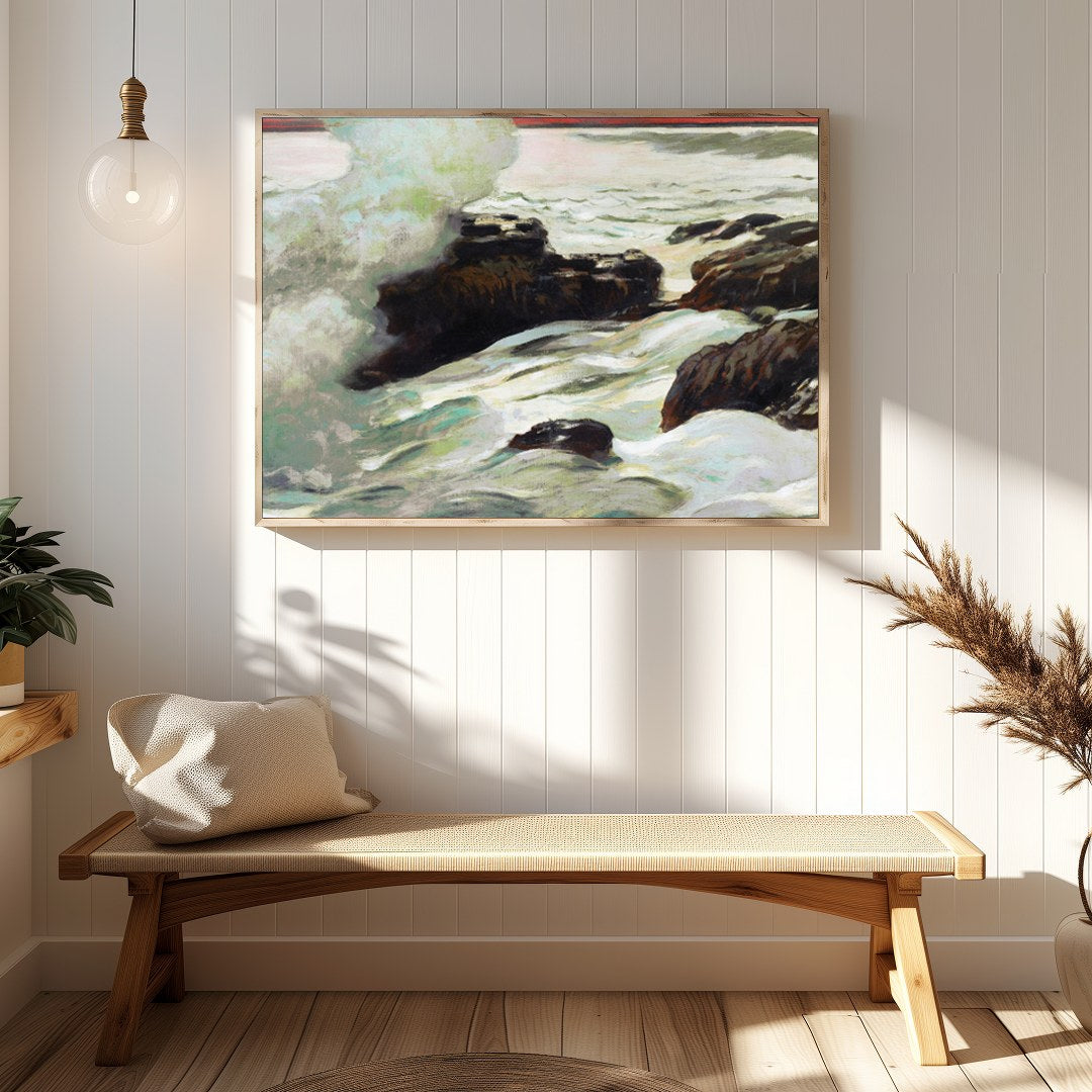Capture the raw beauty and serene energy of the ocean with this captivating piece. The meticulous for Hallway