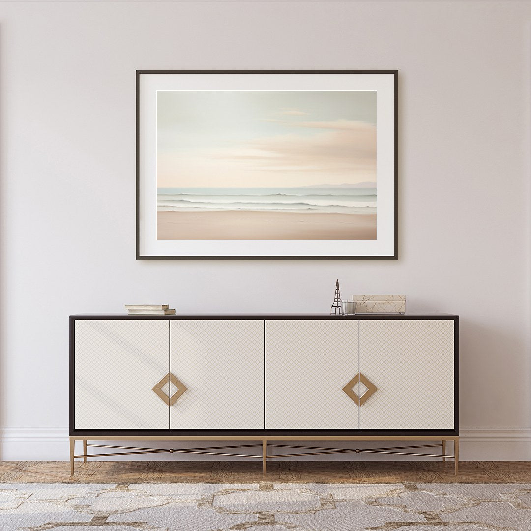 Capture the tranquility of the seaside with this breathtaking artwork, featuring gentle waves for Foyer