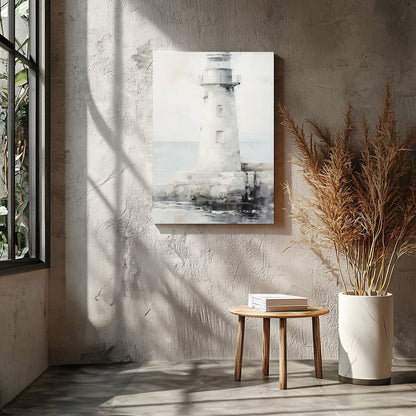Capture the tranquil beauty of the seaside with this exquisite lighthouse artwork. The soft blend for Entrance