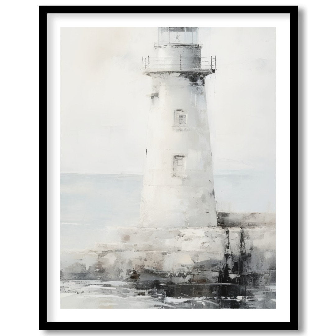 Capture the tranquil beauty of the seaside with this exquisite lighthouse artwork. The soft blend for interior