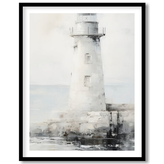 Capture the tranquil beauty of the seaside with this exquisite lighthouse artwork. The soft blend for interior