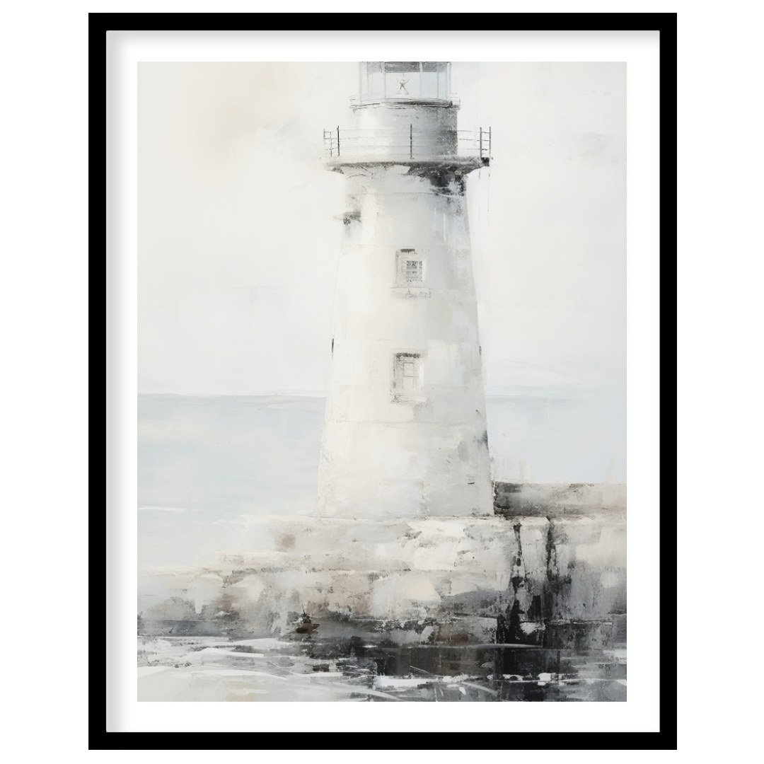 Capture the tranquil beauty of the seaside with this exquisite lighthouse artwork. The soft blend for interior