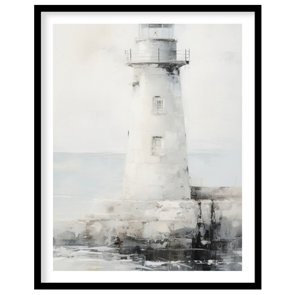 Capture the tranquil beauty of the seaside with this exquisite lighthouse artwork. The soft blend for interior