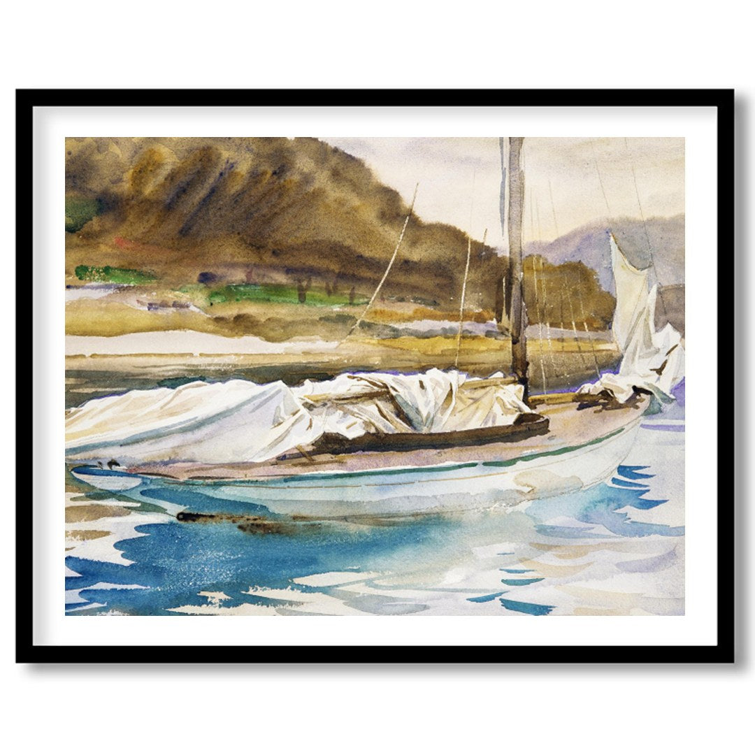 Capture the essence of a tranquil seaside escape with this exquisite watercolor painting of a for office