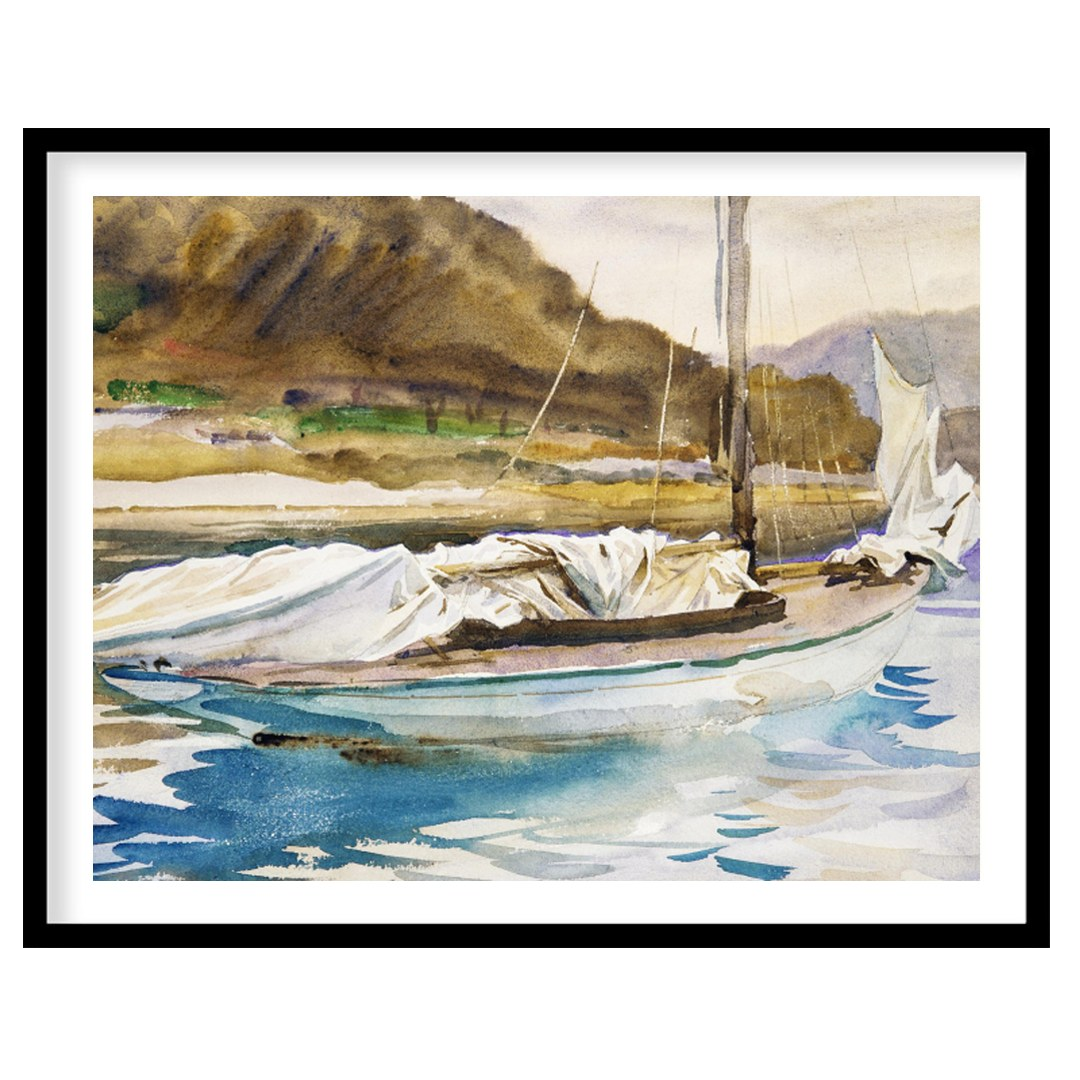 Capture the essence of a tranquil seaside escape with this exquisite watercolor painting of a for office