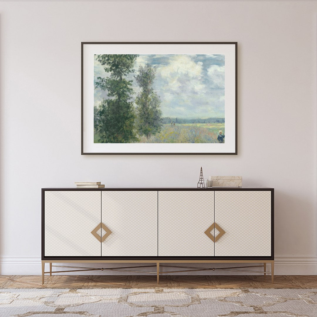 Immerse yourself in the tranquility of nature with this lush countryside landscape. The soft for Foyer