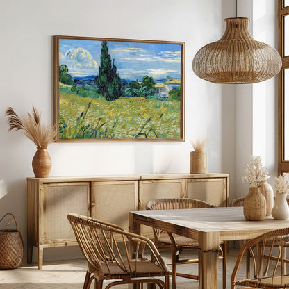 Immerse yourself in the tranquil allure of the countryside with this stunning artwork. Featuring for Dining