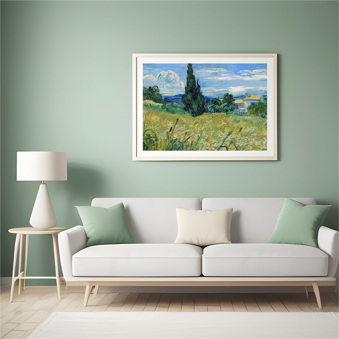 Immerse yourself in the tranquil allure of the countryside with this stunning artwork. Featuring for Hall