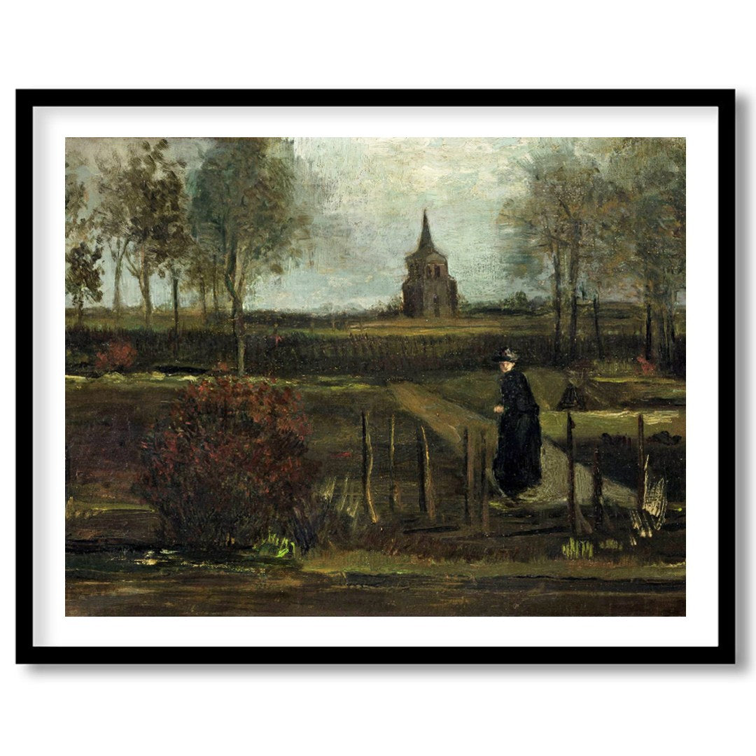Immerse yourself in the tranquil beauty of this pastoral landscape, capturing a solitary figure for abode