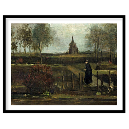 Immerse yourself in the tranquil beauty of this pastoral landscape, capturing a solitary figure for abode