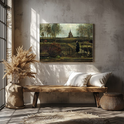 Immerse yourself in the tranquil beauty of this pastoral landscape, capturing a solitary figure for Veranda